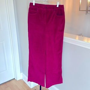 Boden wide leg deep pink cords, size 6